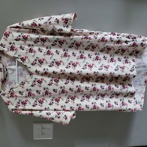 White Birch Floral Drop Shoulder Tunic